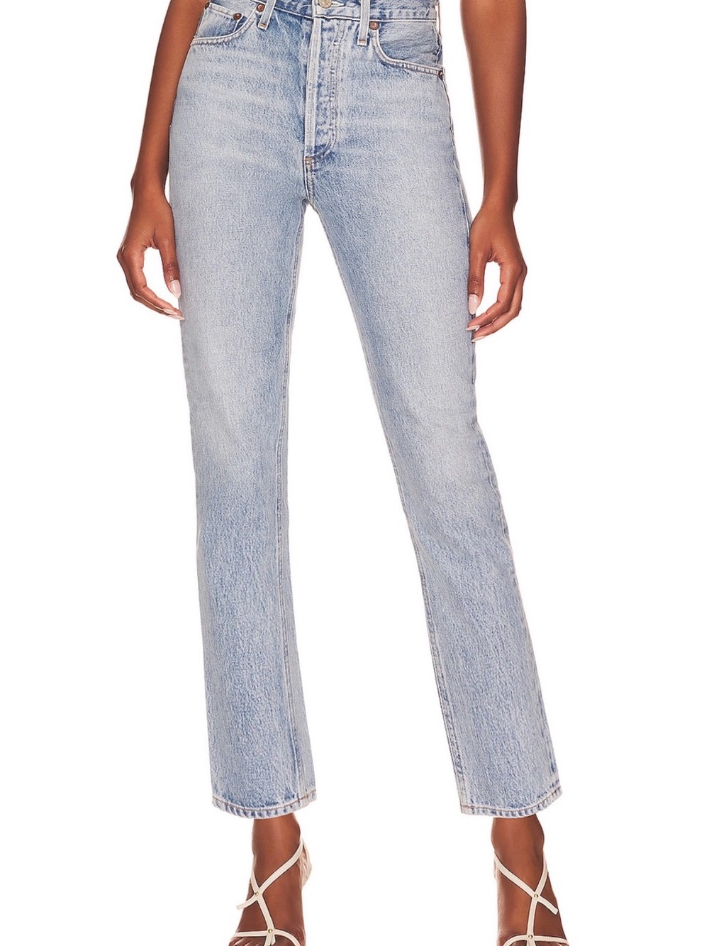 Agolde Riley High Rise Straight Crop Jean